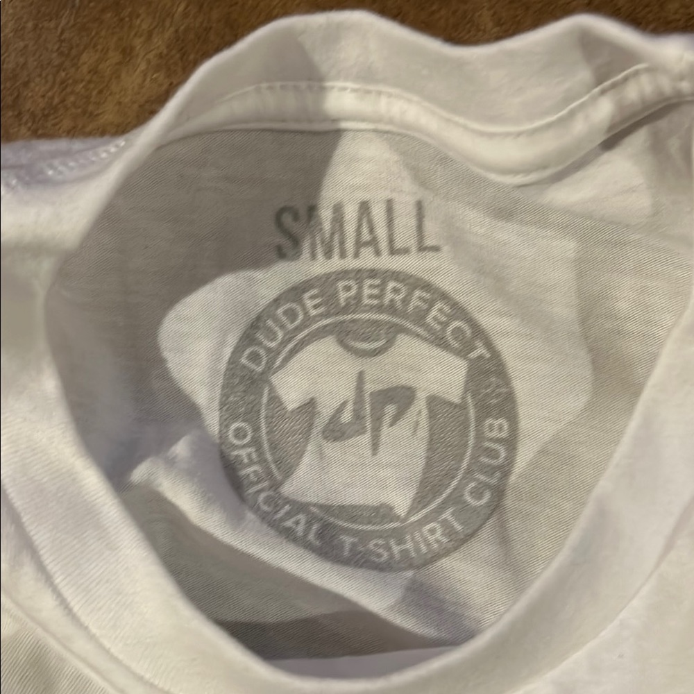 White Tee with American Flag Logo - Picture 3 of 4